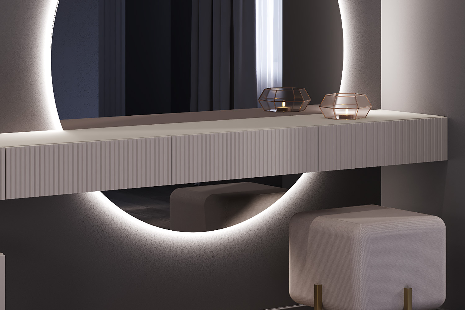 Тумбы - изображение №3 "Навесная тумба Дольче с выдвижными ящиками"  на www.Angstrem-mebel.ru