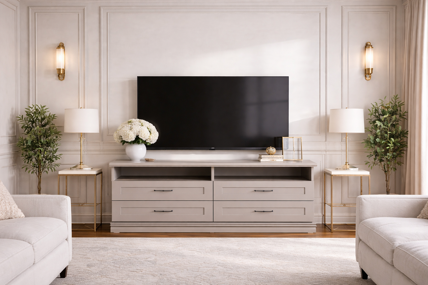 Тумбы под телевизор - изображение №4 "Тумба Кантри под телевизор с выдвижными ящиками"  на www.Angstrem-mebel.ru